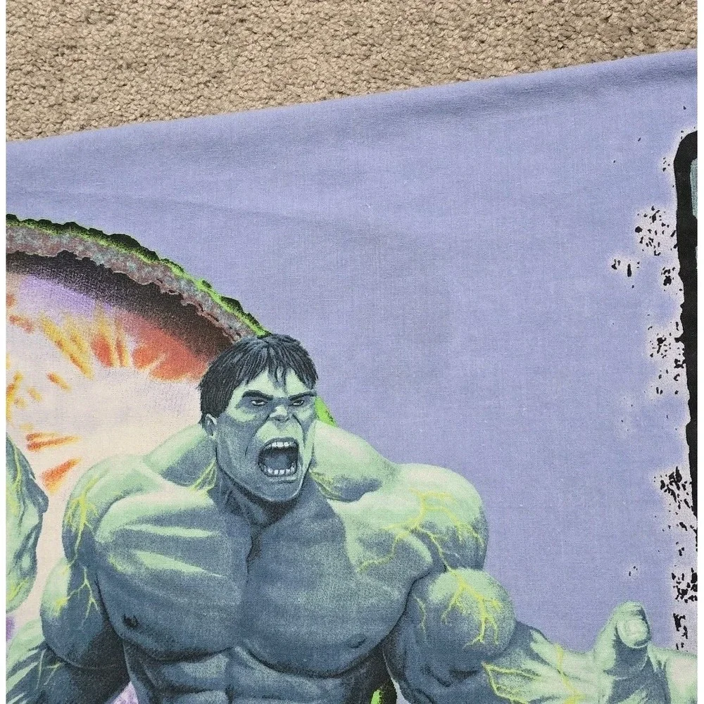 Y2K Incredible Hulk Unleashed Pillowcase Pillow Sham Marvel Smash Kids Bedroom‎